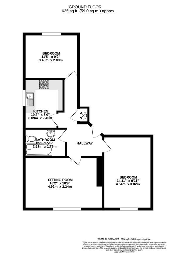 Lot: 52 - TWO-BEDROOM FLAT WITH SHARE OF FREEHOLD -